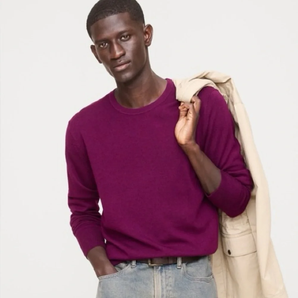 NWT Banana‎ Republic Men's Cashmere Crew Neck Sweater XXL Camu Berry Soft